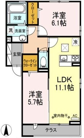 プルミエールＡＢの物件間取画像